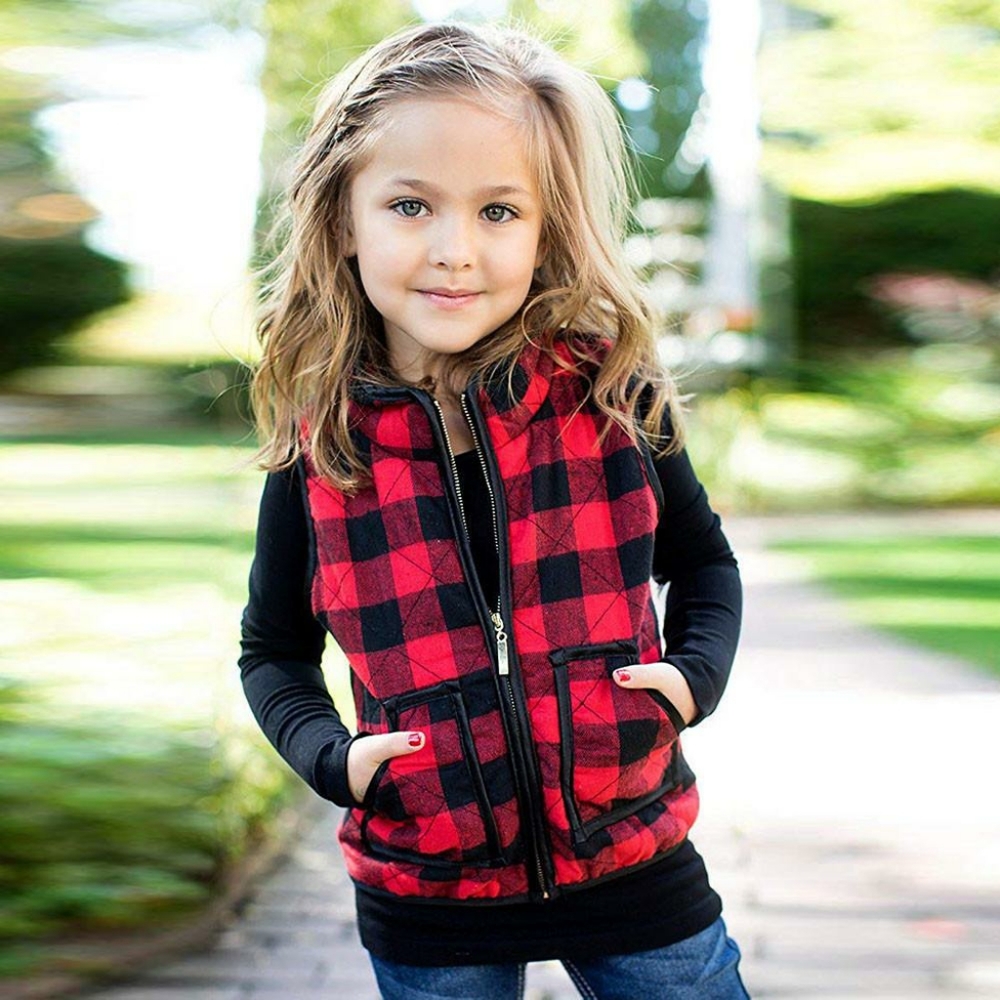 Me Jane Plaid girls vest